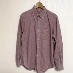 チェック柄長袖シャツ