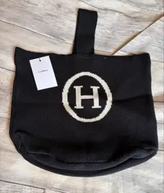 【新品、未使用】❗️Hロゴ　ワンショルダーバッグ　ブラック】