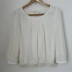 KUMIKYOKU ホワイト 長袖ブラウス サイズ2