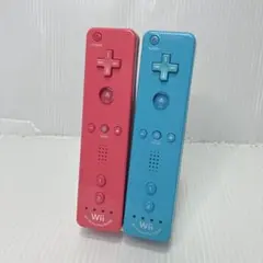 Wiiリモコンプラス 2個セット ピンク・ブルー 純正 通電のみ　現状品