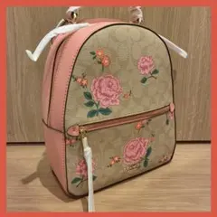 新品未使用！値下可！COACH 花柄リュック ベージュ/ピンク COACH コーチ リュック 花柄 2856 【美品】 新品未使用品 - メルカリ