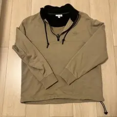 LACOSTE ベージュ ハーフジップ トレーナー メンズ L