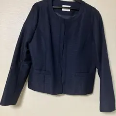 grove ネイビー ノーカラージャケット　XL