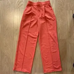 GU オレンジ ワイドパンツ M