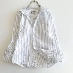 フランクアンドアイリーン/ BARRY ストライプ ブルー シワ加工 シャツのサムネイル