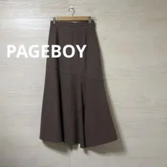 PAGE BOY★ロング スエード調 スリット マーメイド スカート