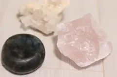 ラブラドライト・ローズクォーツ・ヒマラヤ水晶