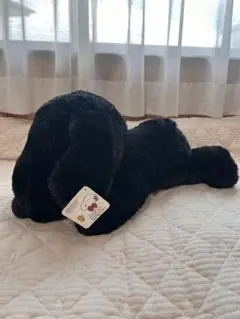黒　スヌーピー ぬいぐるみ　寝そべり