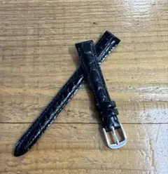 BAMBI 腕時計用替えベルト 13mm 黒 牛革型押し 新品未使用品