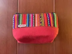 ストライプ柄ポーチ