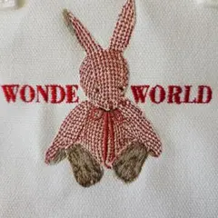 ワンダフルワールド うさぎ刺繍ミニトートバッグ❤️のサムネイル