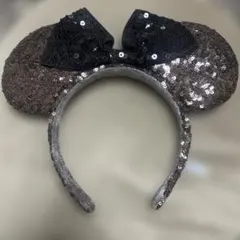 ディズニー カチューシャ ミニー スパンコール ブラウン ブラック