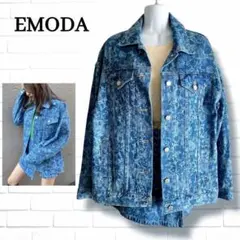 lee様極美品‪☆EMODA 花柄デニムジャケット ショーパン セットアップ
