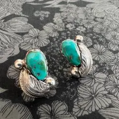 1990's ヴィンテージ　ターコイズ　ピアス　ズニ族　インディアンジュエリー