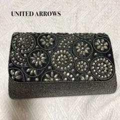 UNITED ARROWS ビーズ装飾 クラッチバッグ
