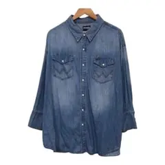 Wrangler ラングラー SHIPS別注　ウエスタンビッグシャツ　ロゴのサムネイル