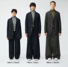 GU × beautiful people セットアップ ダークグレー L