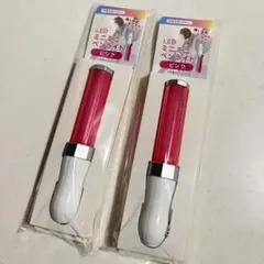 ピンク　LEDミニミニペンライト　ボタン電池式　2個　セリアのサムネイル