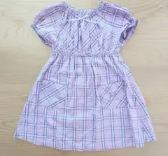 ポンポネット　pom ponette チェック　キッズ　ワンピース　100cm