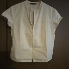 UNTITLED ノーカラージャケット ジップアップ アイボリー★Mサイズのサムネイル