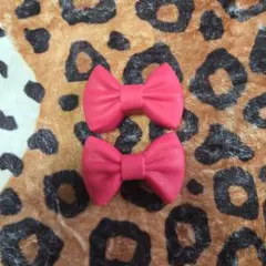 シリコンモールド リボン型 ピンク 2個セット