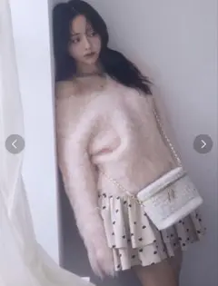 RESEXXY シャギールーズニットトップス ピンク 森香澄