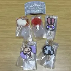 【匿名配送】ズートピア　アイスキャンディーチャーム ５点まとめ売り　セミコンプ