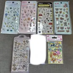 スヌーピー たまごっち　トムとジェリー　ぷくぷくシール 6パックセット