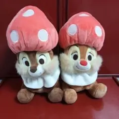 Disneyチップとデール きのこ ぬいぐるみ 2体セットのサムネイル