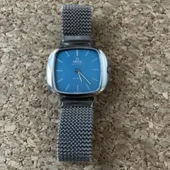 OMEGA DE VILLE ネイビー文字盤 メッシュバンド