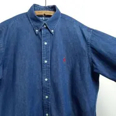 90s ポロ ラルフローレン BLAKE インディゴデニム ボタンダウンシャツ