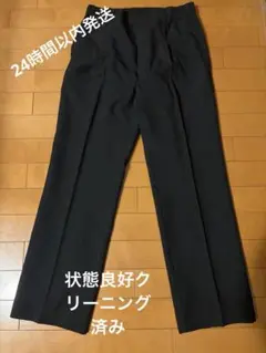 【美品】MS CORPORATION Mサイズ　スラックスパンツ　　ブラック