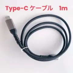 未使用✨1m USB Type-C ケーブル グレー 高耐久 ナイロン編み