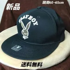 新品未使用 PLAYBOY キャップ ブラック 60∼65cmのサムネイル