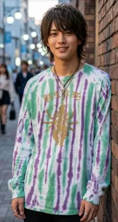 J's 超希少柄!ジャンボ尾崎監修ドラゴン柄 長袖ポロシャツ LLサイズ