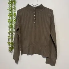 しまむら　スタレディースパール付きニットLサイズ