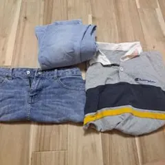 Champion ポロシャツ デニムスカート セット