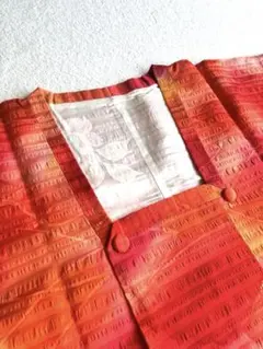 色無地 着物 赤・オレンジ グラデーション