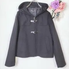 良品★ketty　ショート丈ダッフルコート　サイズ2 黒　フーディーのサムネイル