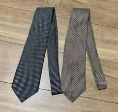 ネクタイ 2本セット レトロ　昭和　シンプル　スーツ　幾何学模様　まとめ売り