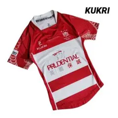 ラグビー KUKRI 龍ドラゴン 半袖ユニフォーム 赤&白 シノワズリ総柄598 