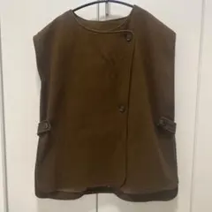 clair ブラウン ノースリーブベスト　フリーサイズ