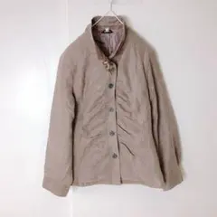 6・ミセス  昭和レトロ　ドレープ　シャツ　ジャケット　ベロア風