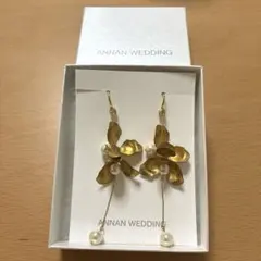 ANNAN WEDDING ロングイヤリング 花モチーフ