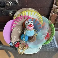 アルベロベロ　布製　コラージュ　ブローチのサムネイル