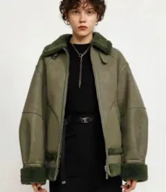 SLY カーキ　ムートンジャケット