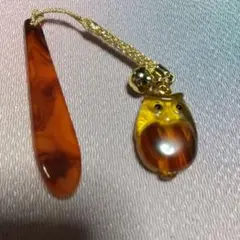 帯留めに+ 3126 張鼈甲のふくろうの帯飾り(リメイク品)