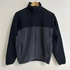 ユニクロ フリースジャケット 黒 ジップアップ