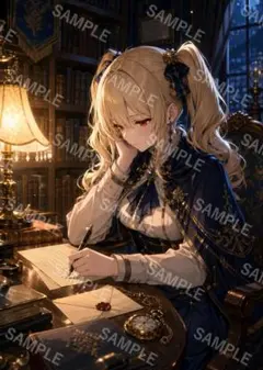 お嬢様 A4 ポスター オリジナル 美少女 G012 AIイラスト アニメ