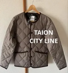 美品 TAION CITY LINEクルーネック ダウンジャケット S